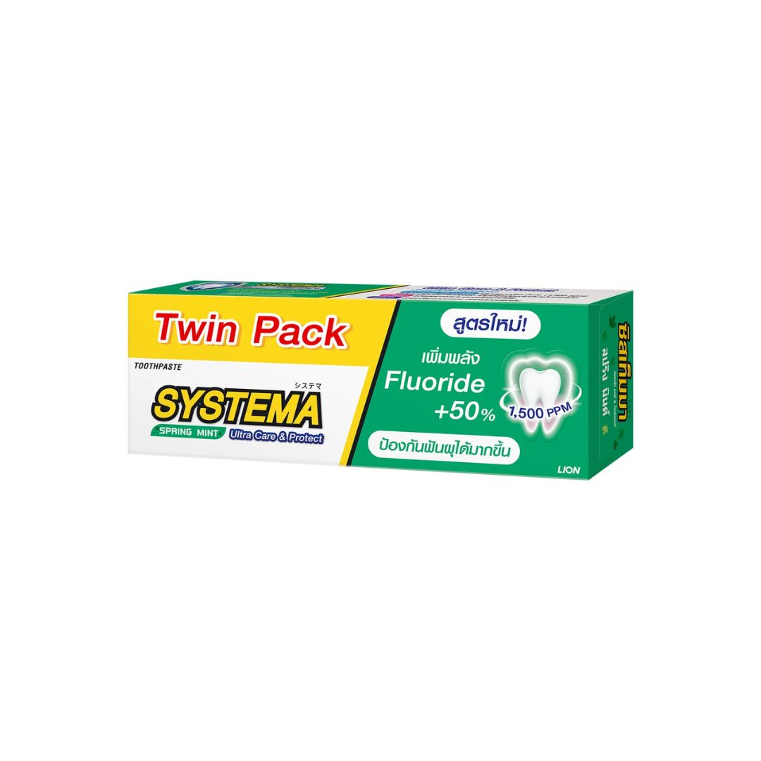 Systema Twin Pack Spring Mint Toothpaste 140g.