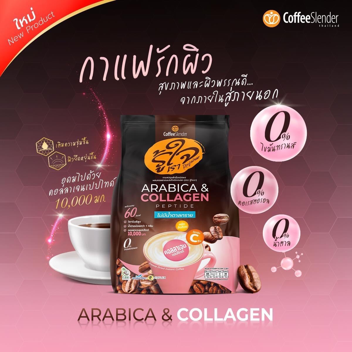 ROOJAI Collagen Coffee 500g. (17pcs)
